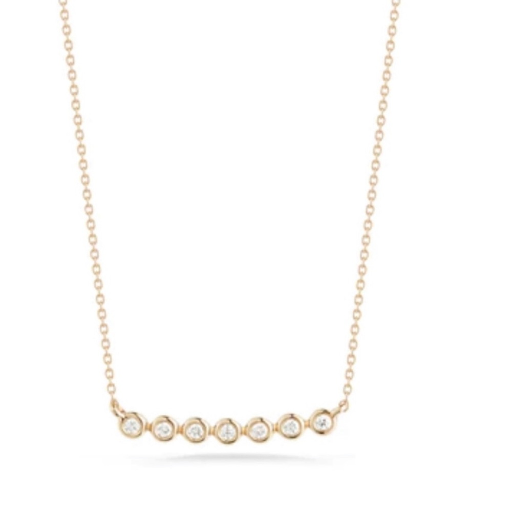 Dana Rebecca Designs Lulu Jack Bezel Bar Necklace 18 in